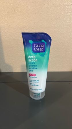Clean And Clear Deep Action Cream Cleanser Sensitive Skin Fragance Free