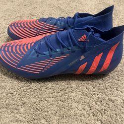 Adidas Men’s 10 Predator Edge.1 SG Soccer Cleats Blue NEW
