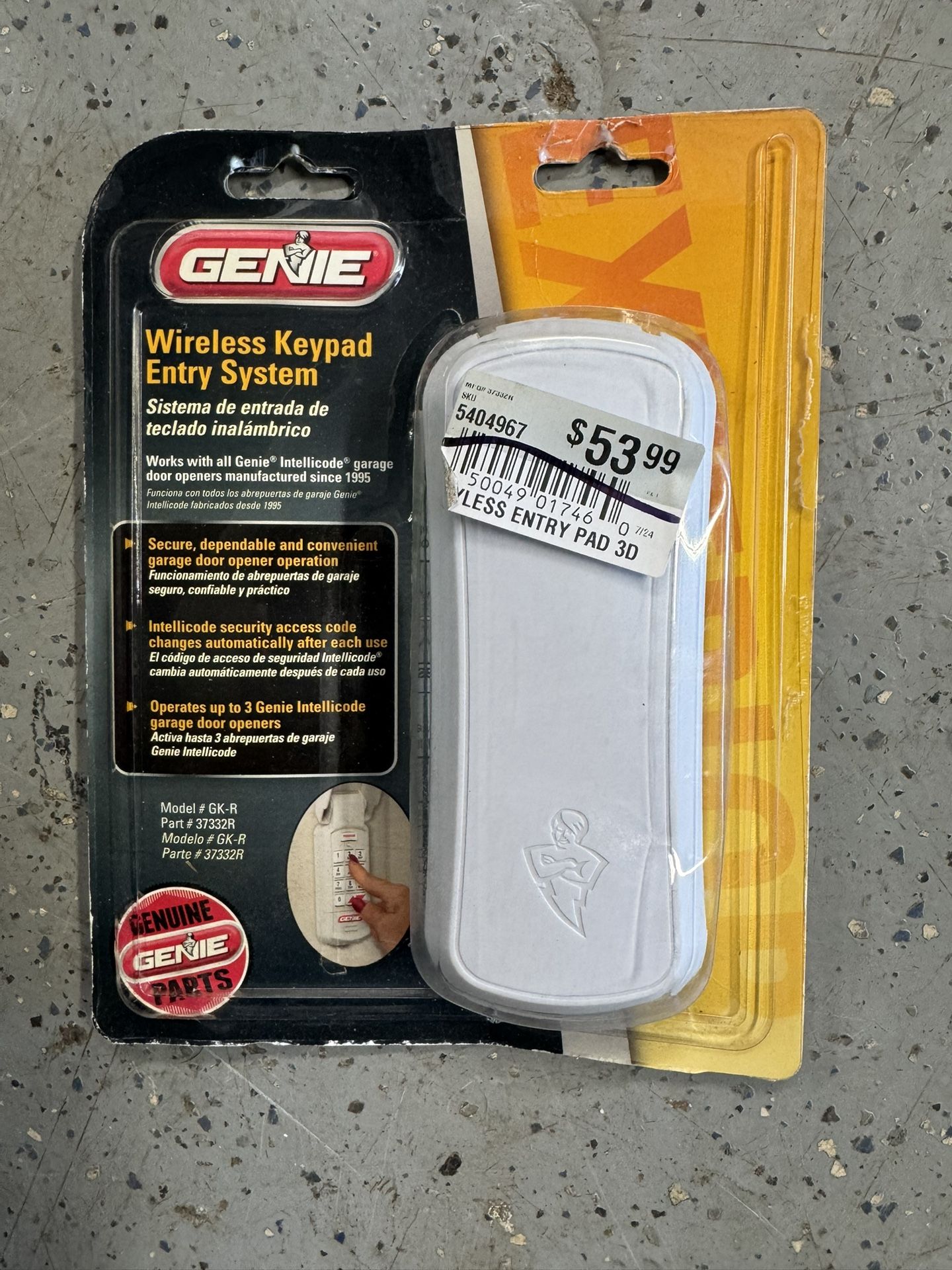 New Unopened Genie Wireless Keypad. You Must Pickup
