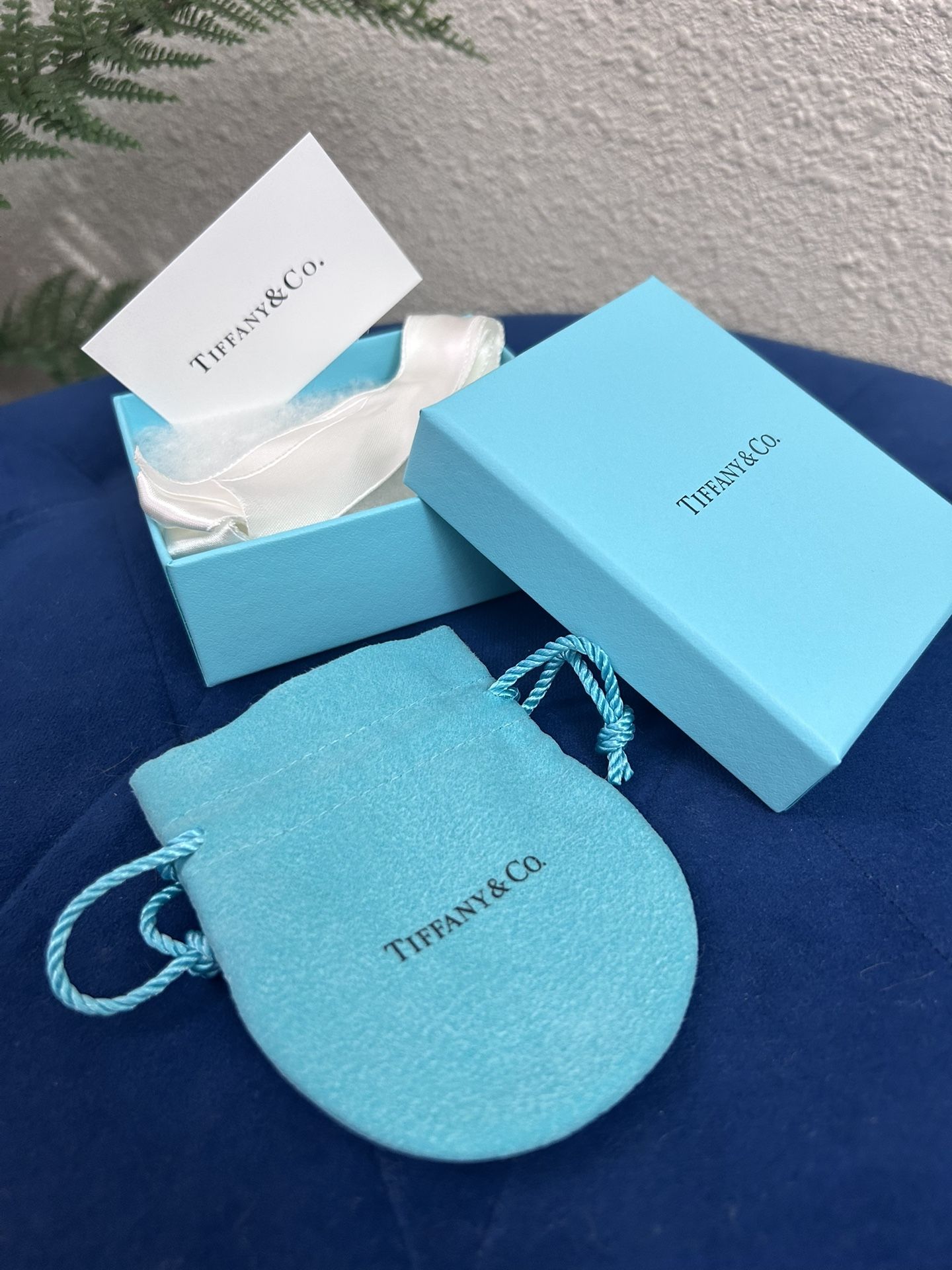 Authentic Tiffany & Co. Box + Pouch + Ribbon – Excellent Condition