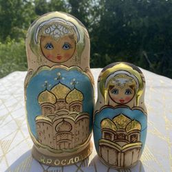 Genuine Russian Matryoshka / Yaroslavl The Assumption Cathedral / Nesting Dolls