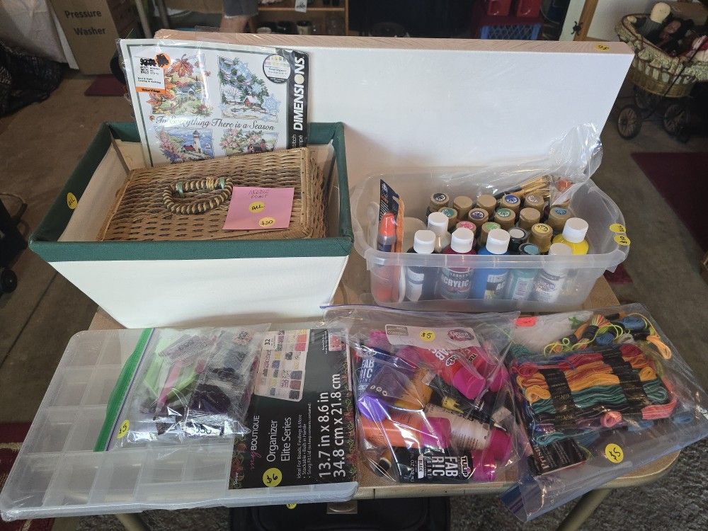 Craft Supplies Embroidery Paints Yarn Beads