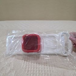 Genuine Tupperware Red Mini Mando Mandoline Compact Food Slicer Non-Electric NIP