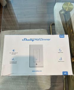 Shelly Plus Wall Dimmer UL, Smart Switch, Wi-Fi & Bluetooth, 4 Pack