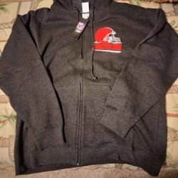 CLEVELAND BROWNS 2XL FULL ZIP HOODIE BRAND NEW WITH TAGS!!