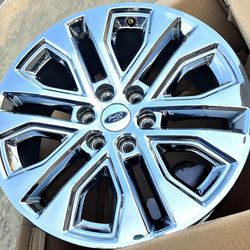 2026 FORD F150 RIMS OEM CHROME NEW......( 20" INCH )