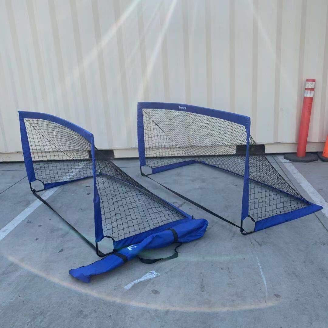 NEW Set of 2 Portable 6x3x3 Feet Tall Soccer Goal Gollie Net Netting