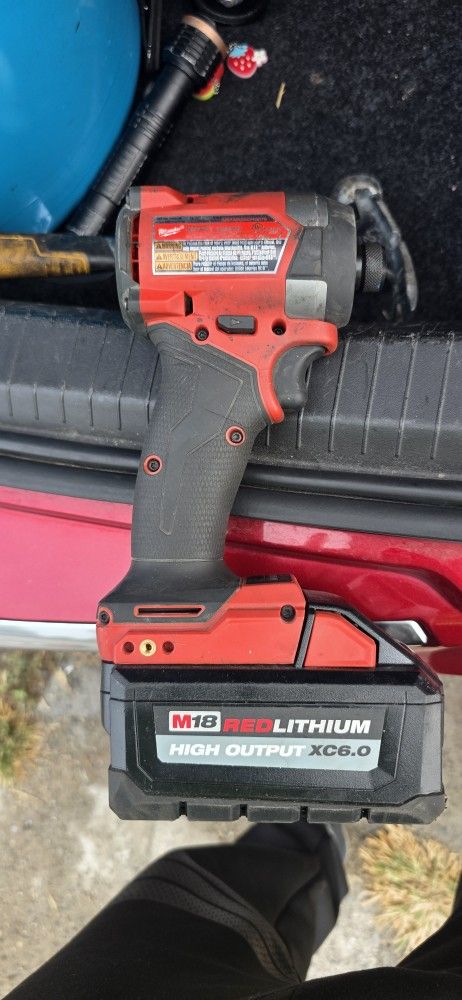milwaukee impact driver, battery and charger combo