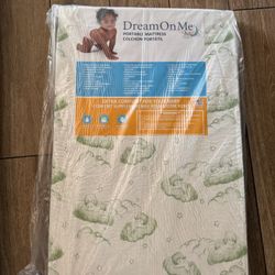 Brand New Mini Crib Mattress 3”  Dream on Me 26 X 38