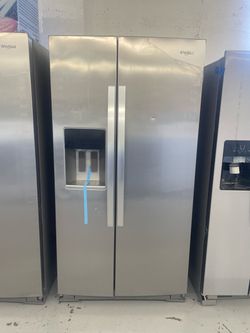 New Whirlpool 36” 20.9 Cu Ft Capacity Refrigerator Side by Side