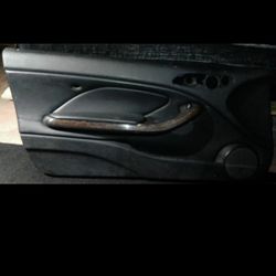 BMW 2001-2006 E46 M3 INTERIOR DOOR PANELS BLACK NAPPA LEATHER M3016