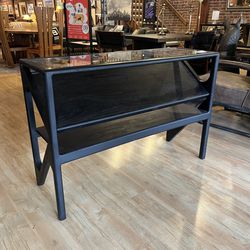 MC Style Black and Glass Console Table