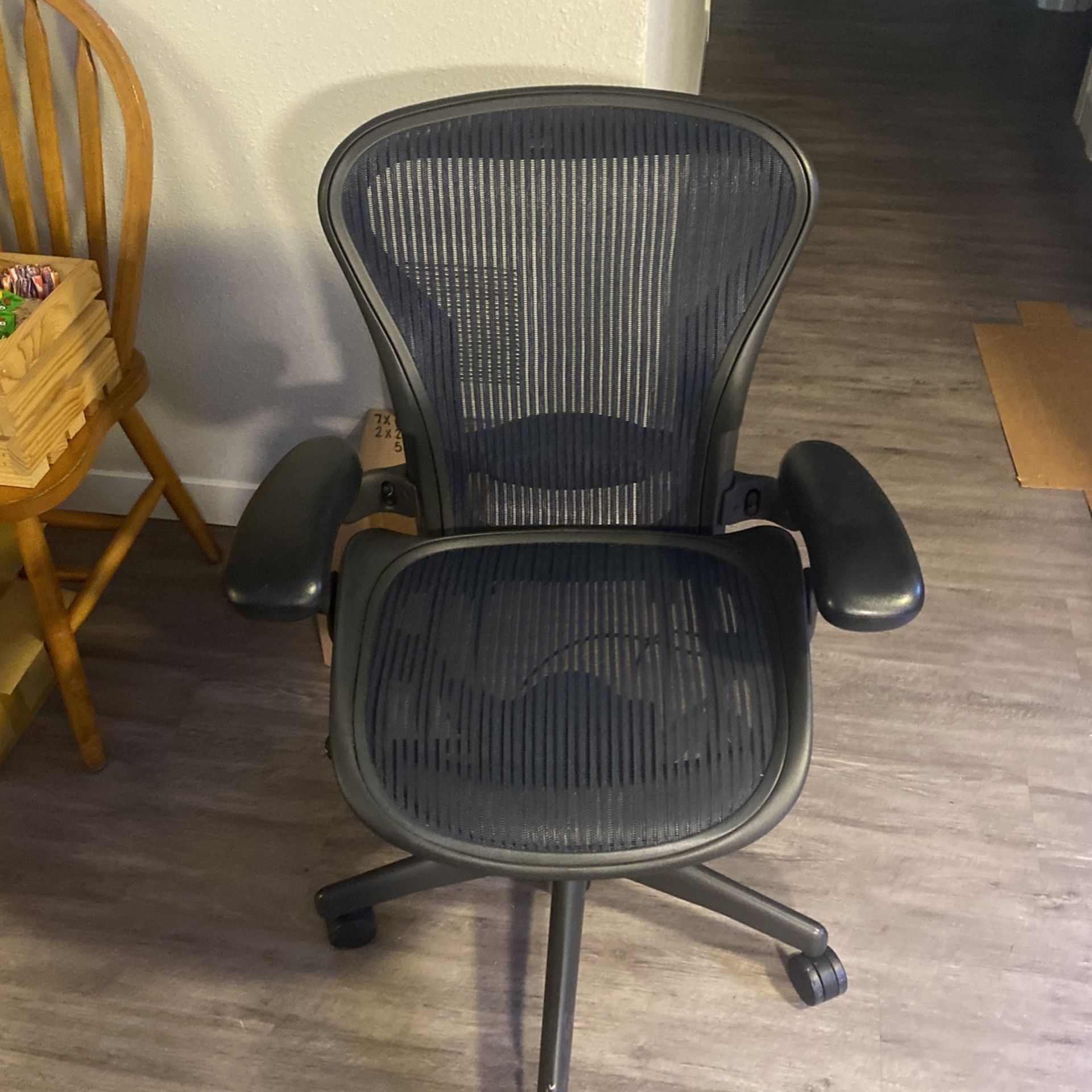 Black, Navy Blue Mesh Office Chair 