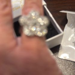 Size 9 Cz Sterling Silver Ring