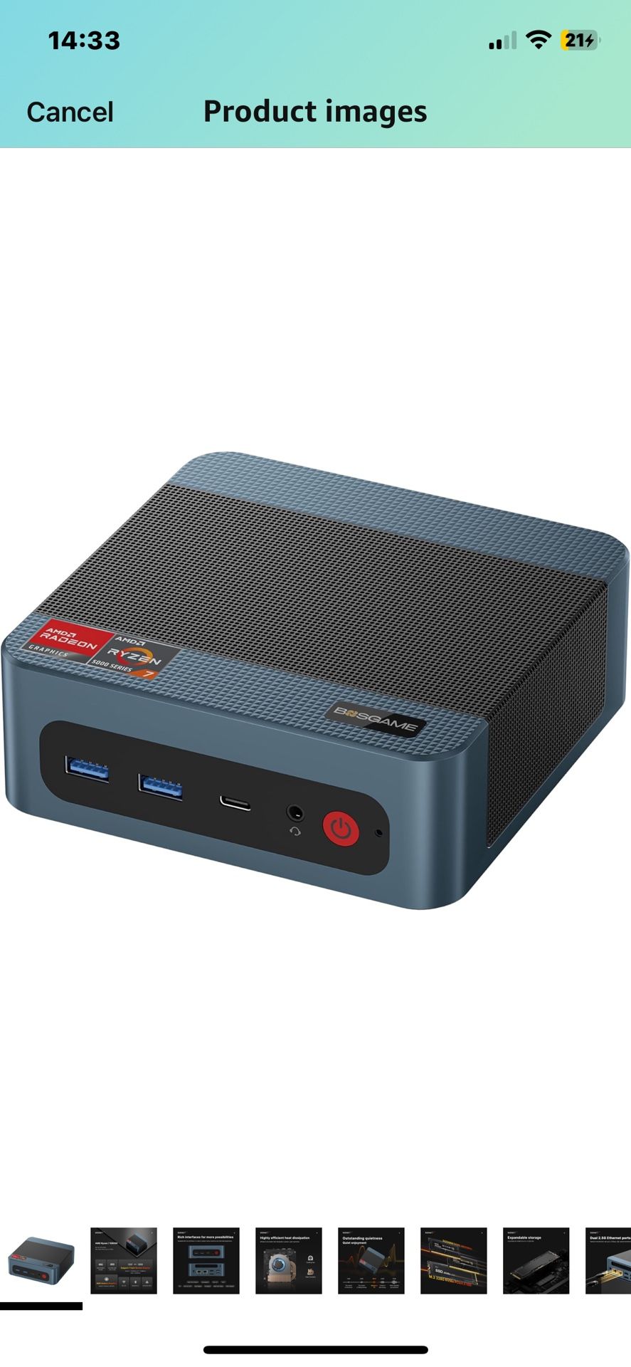 P3 Lite Mini PC Gaming Computers Ryzen 7 6800H, Radeon 680M Graphics, 32GB DDR5 RAM, 1TB PCIe 4.0x4 SSD,Triple Display (HDMI/DP/USB4),USB4 8K 60Hz,WiF