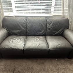 Brown leather couch- Good Condition 