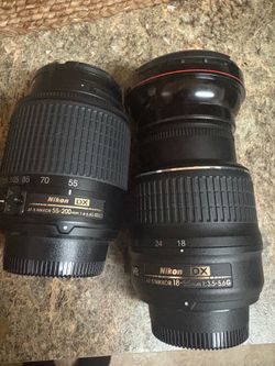 Nikon Camera Lens Bundle - 55-200mm + 18-55mm DX Lenses