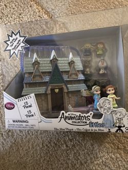 Disney animators miniature frozen playset Olaf Elsa Anna