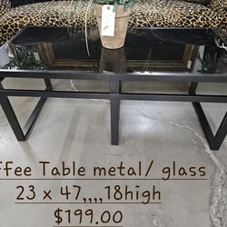 Coffee Table Black metalWe are located at 2811 East Bell road. Another Time Around Furniture.