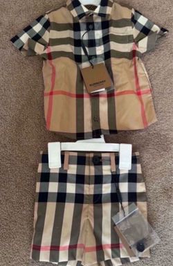 Burberry Toddler Set (Shirt 12m) Shorts(18m) BRAND  NEW (will Sell Separate) PRICES ARE FIRM