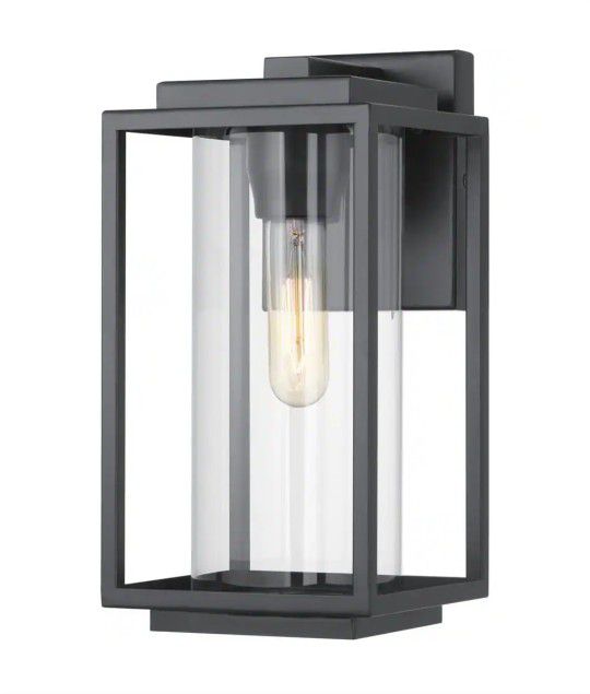 Progress Lighting

Macstreet 12 in. 1-Light Matte Black Modern Outdoor Wall Lantern with Clear Glass

