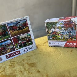 Puzzels One 500 Piece And The Other 1000 Piece