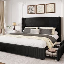 King Size Bed  Frame Brand New In Box. 250.00 Must Pick Up 