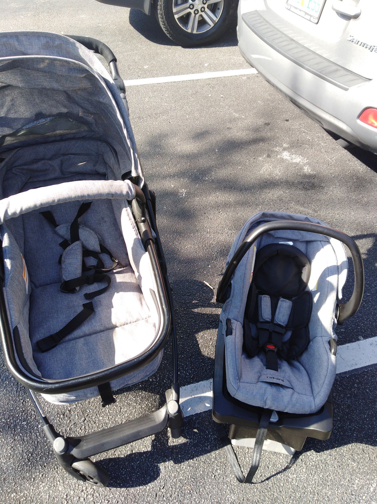baby stroller and car seat