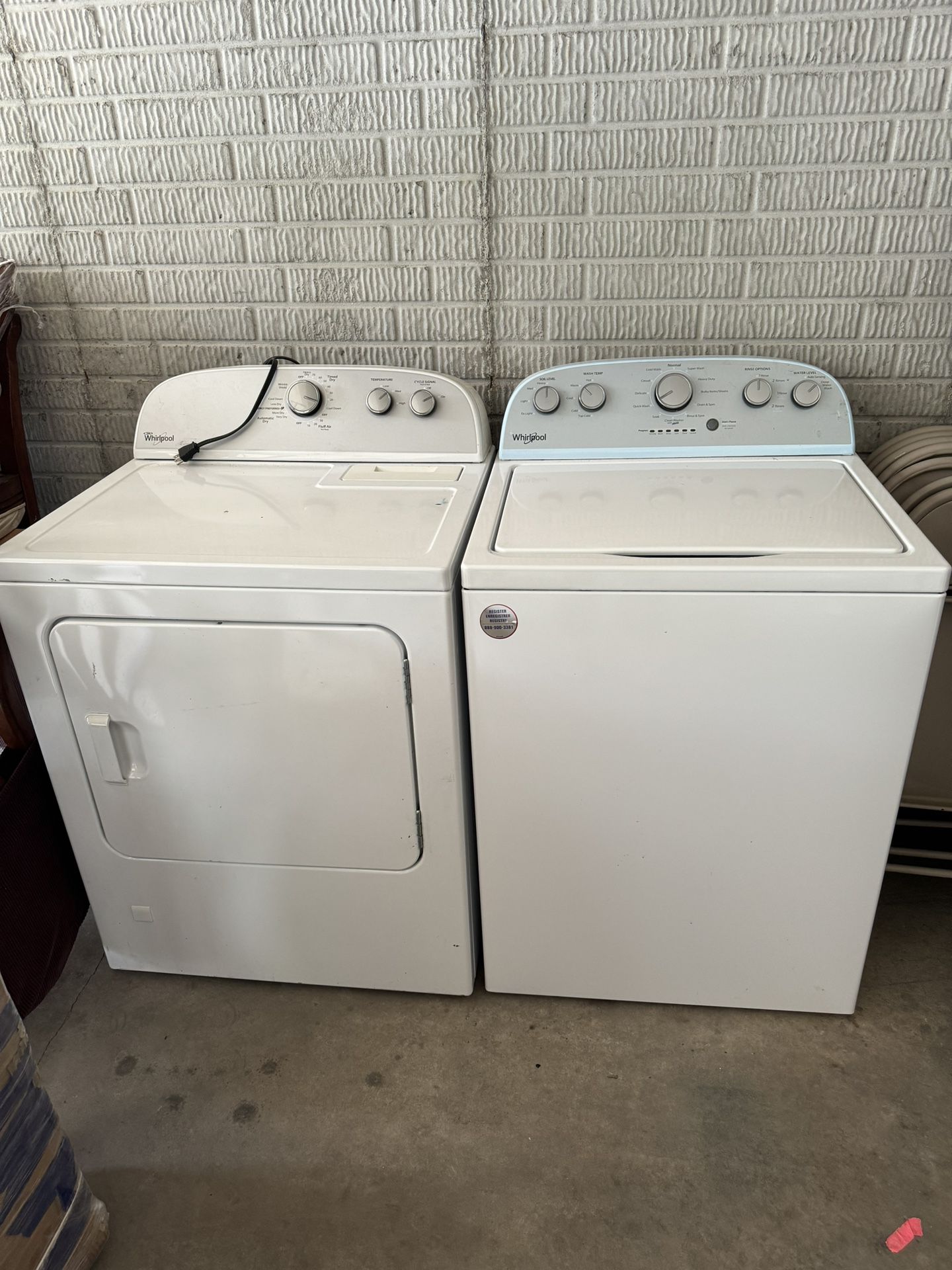 Whirlpool Washer and Dyer