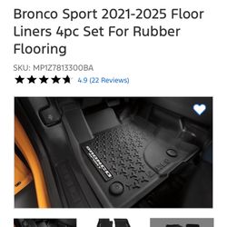 Bronco Sport Mats Rubber Mats 