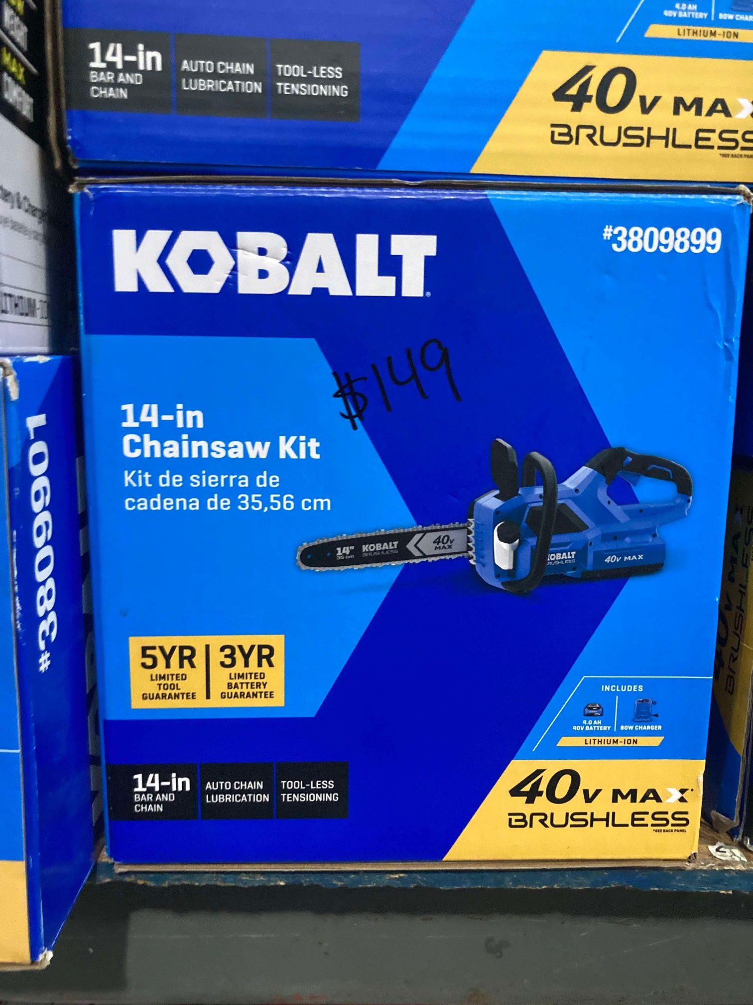 Kobalt 14in Chainsaw Kit