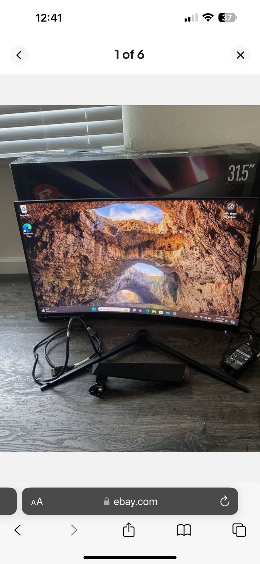 Open Box MSI Optix G32C4W 32" FHD Curved Gaming Monitor 1920x1080 IPS, 165Hz