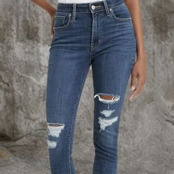 WOMENS LEVIS 721 SHAPING JEANS SZ 26