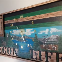 Flag Clock ,OREGON LIFE