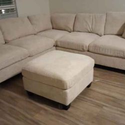 4pcs Sectional Sofa w/ottoman