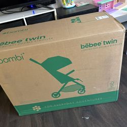 Bombi Twin Double Stroller Black
