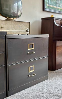 Restoration Hardware Metal Filing Cabinet