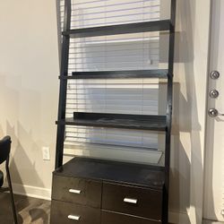 NEED GONE BY 2/28 dark brown shelves with drawer storage