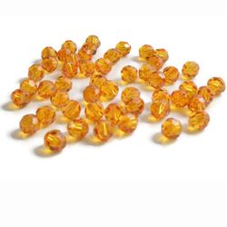 144 Swarovski 5000 3mm round Topaz beads