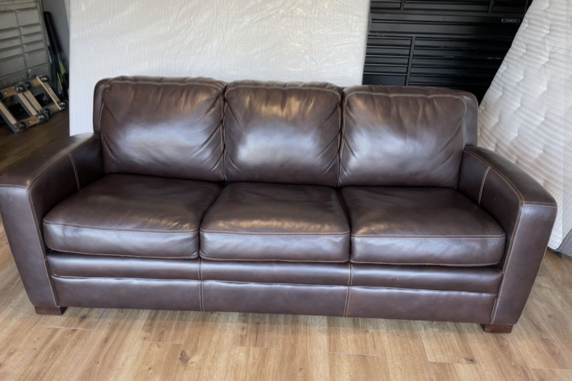 Leather Sleeper Sofa