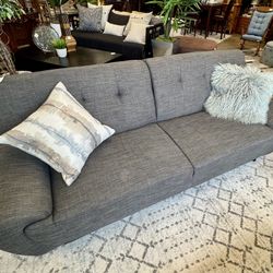 Modern Gray Sofa – 84” Wide – Clean Contemporary Style