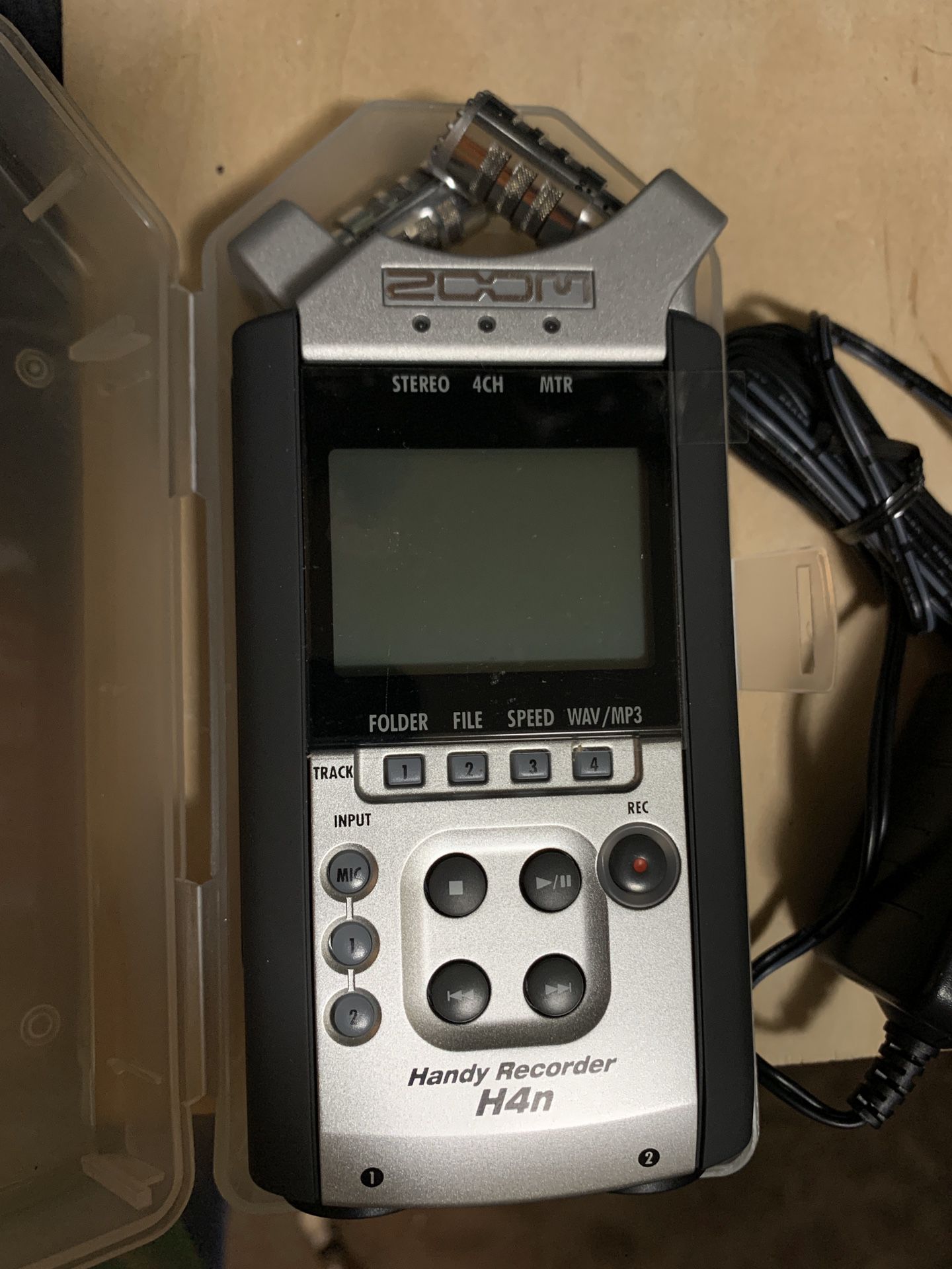 Zoom H4n audio recorder with accessories
