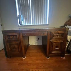 Solid Antique wood executive desk