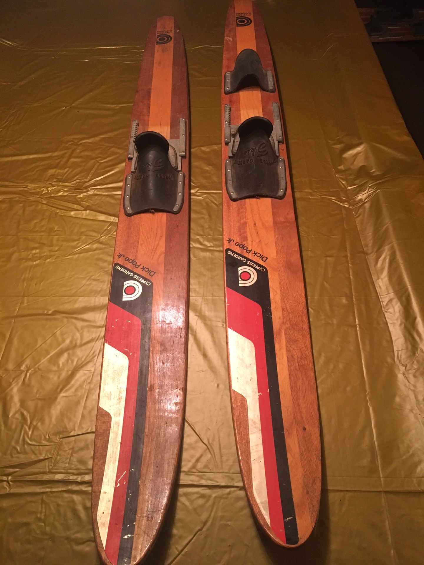 Vintage Water Skis Cypress Gardens (Dick Pope Jr & Mustang ) 2 pair