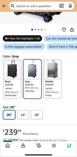 Travel king aluminum Suitcase