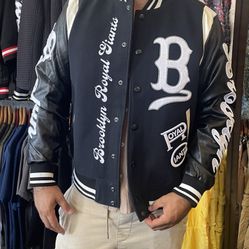 Men’s varsity bomber jacket store pick up