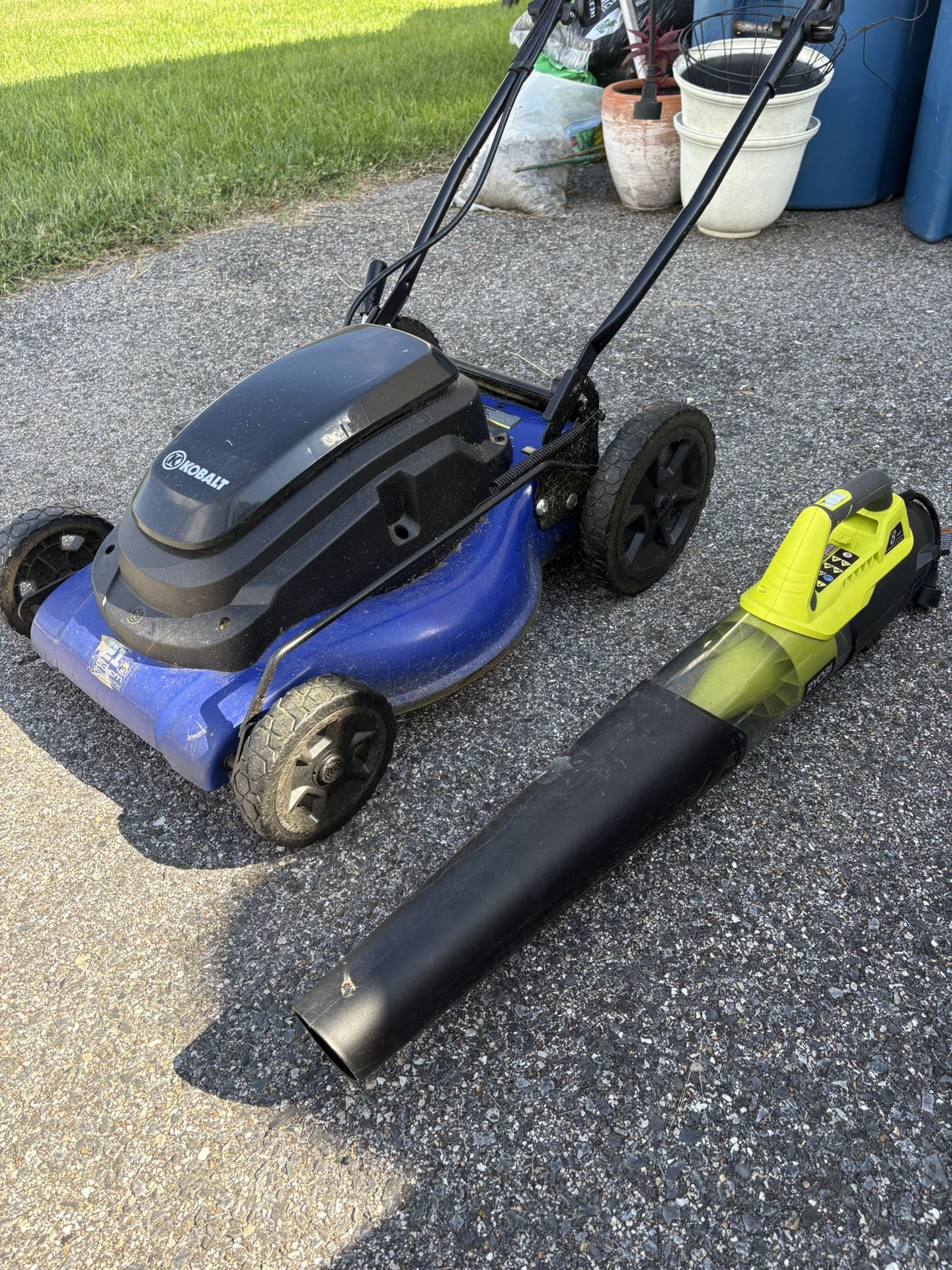 Lawn Mower And Leaf Blower Combo