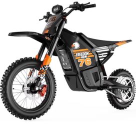 Off-Road Electric Dirt Bike Mid-Drive 3000W for Teens&Adults 14"/12" 48V 20Ah BMS Removable Battery, 53 Miles Range, Full Hydraulic Brakes and Suspens
