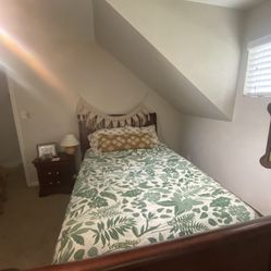 Queen Frame + Mattress + Bedside Table + Box Spring  