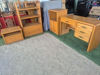 Vintage OAK furniture set, all pieces are in good condition $180 for all